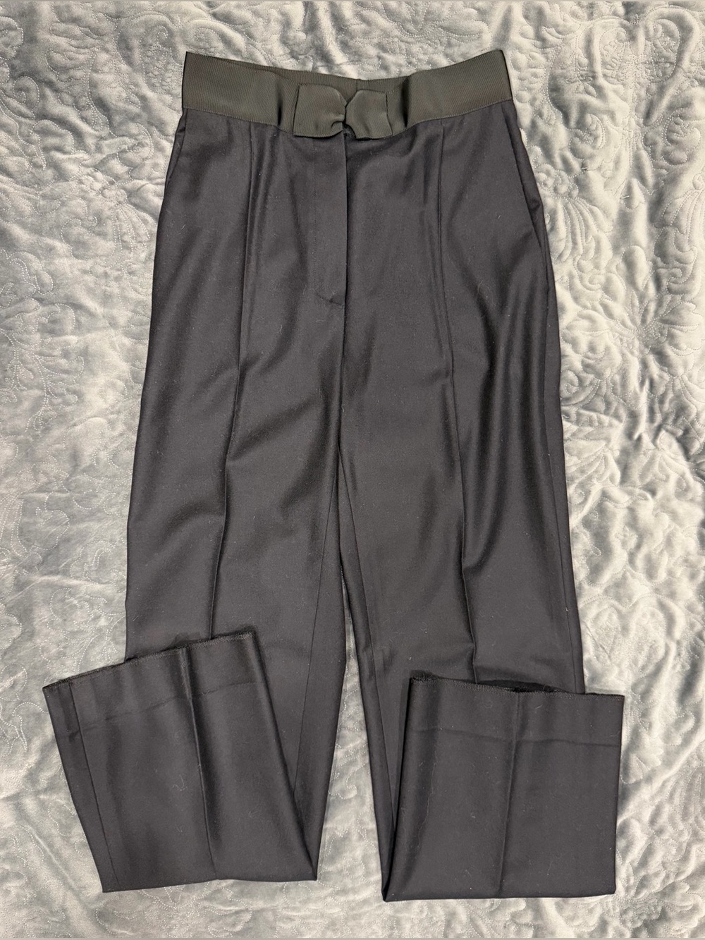 Lanvin Black Men's Dress Trousers with Elastic Waistband